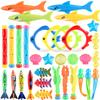 Splash Diving Toys Children'S Swimming Pool Treasure Hunting Diamond Diving Torpedo Water Ring Set Toys