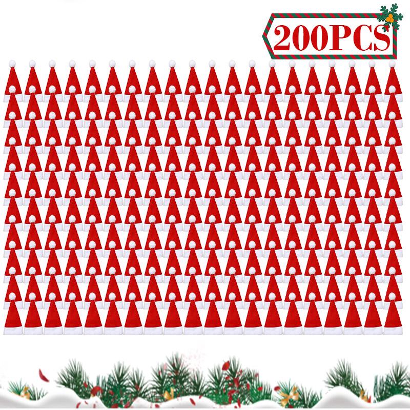 Vánoční sada obalů na láhve Santa Sněhulák Tkané sáčky na láhve na vánoční večírek Dekorace jídelního stolu Novoroční dárky