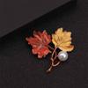 Fashion Maple Leaves Women Dripping Brooches Gold Fashion Jewelry Brooches Pins