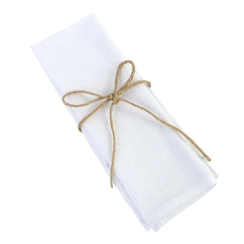 12PC Dinner Cloth Napkins 30X45CM Soft Cotton Napkin Washable Hemmed Edges for Wedding Baby Shower Birthday Christmas Decoration
