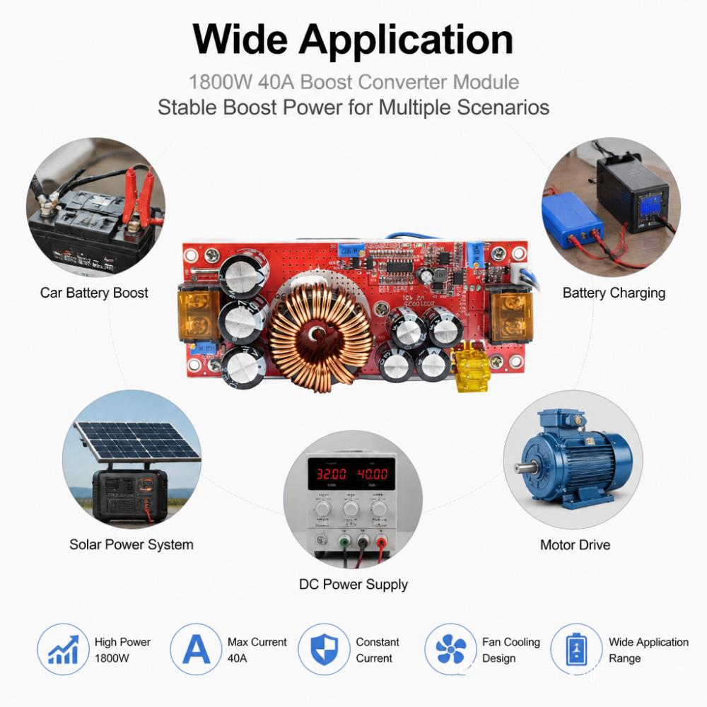 1811W 11A Hight Power DC-DC Boost Converter Step Up Power Supply Module 11-61V to 11-91V Adjustable Voltage Module