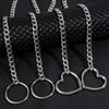 Collana Lariat Cuore Personalità Acciaio Inossidabile Catena Scorrevole Choker Girocollo Punk Rock Pesante Cubana Lunga Per Unisex