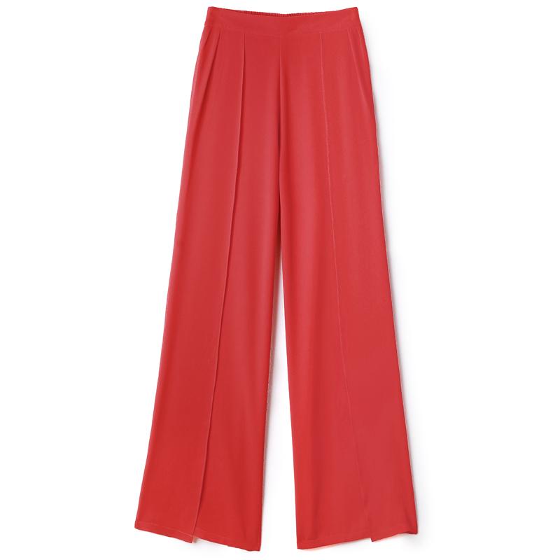 Summer Chiffon Wide Leg Trousers Women Fashion High Waist Pants