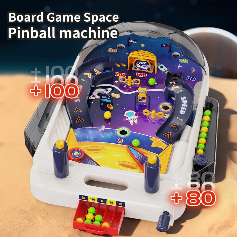 Space Pinball Table Board Game Desktop Interactive Toys Table for Family Party Kids Boys Sport Outdoor Portable Interactive Game