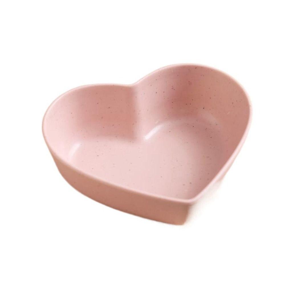 Wheat Straw Heart Shape Seasoning Dish Mini Sushi Seasoning Dish Creative Spice Plate  for Kitchen