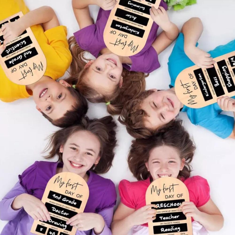 Multipurpose First Day Of School Photo Board Wooden Chalkboard Photo Prop for School
