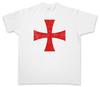 CROCE TEMPLARE I T-Shirt Uomo Donna Magliette Top Templi Ordo Cavalieri Rossi Cavaliere