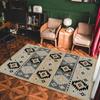 Bohemian-Stil Rutschfester Teppich Ländlicher Persischer Stil Rutschfeste Fußmatte Geeignet für Wohnzimmer-Sofas und Schlafzimmer-Kaffeetische