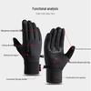 Men's and Women's Winter Cycling Touchscreen Gloves - Windproof, Warm, Waterproof, Silicone-Grip for Outdoor Sports & Fishing.