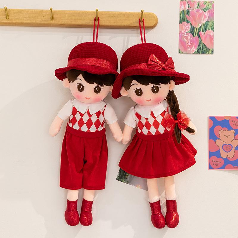 Wedding Couple Hanging Dolls - Cute Boy & Girl Festive Decor for Wedding Room