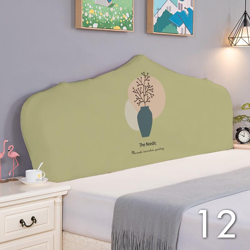 Elastic Bed Headboard Cover Cotton All-inclusive Bed Head Cover Small Fresh Flower Printed Bedside Slipcover Universal 1.2-2.2M