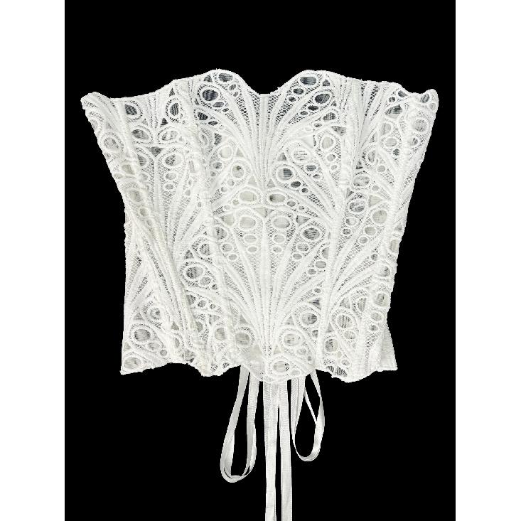 Fashion Sexy Hollow Fishbone Bra Niche Design Strapless Tube Top Party Clubwear Matching Hot Girl