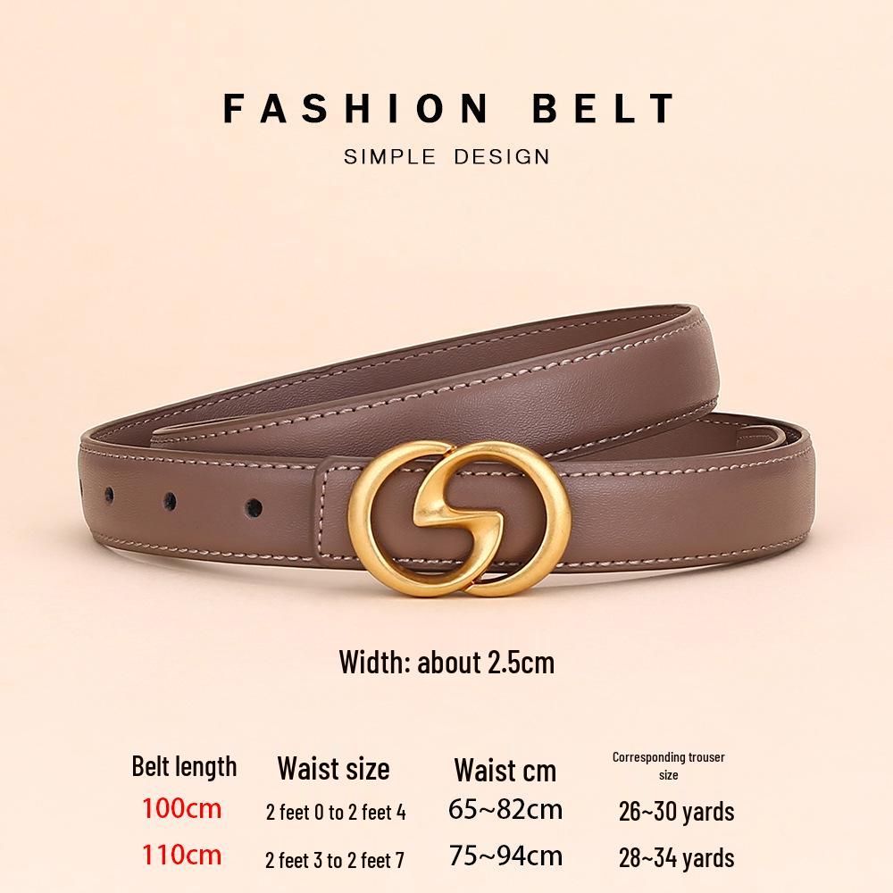 Women's Angola Red Genuine Leather Waist Belt - Fashionable, Versatile, and High-End Cowhide Accessory for Suits and Coats