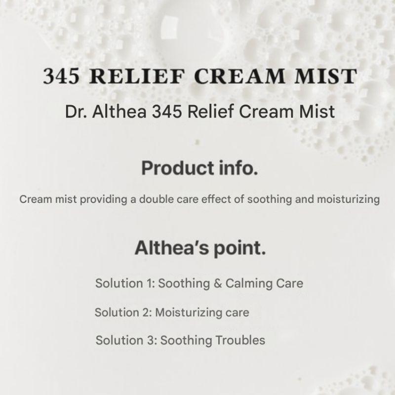 DR.ALTHEA 345 Relief Cream Mist 100ml 1pcs | Hydrating Soothing Face Mist for Sensitive Skin