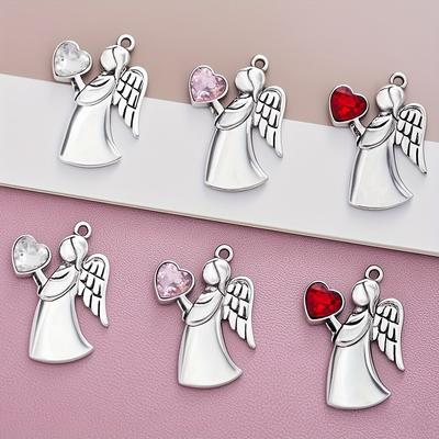 6Pcs Cute Angel Style Love Diamond Hanging Decoration Valentine's Day Graduation Farewell Confession Decoration Gift Souvenir
