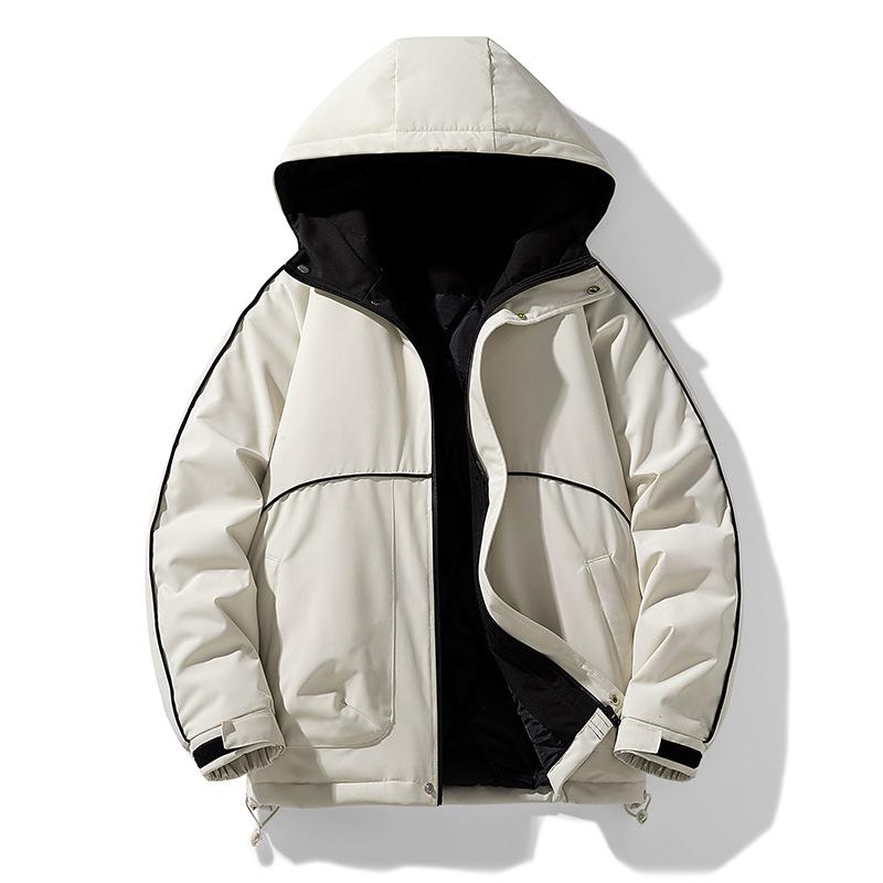 

Мужская осенне-зимняя утепленная верхняя одежда больших размеров, утолщенная, повседневная, короткая, свободная, теплая куртка на молнии XS