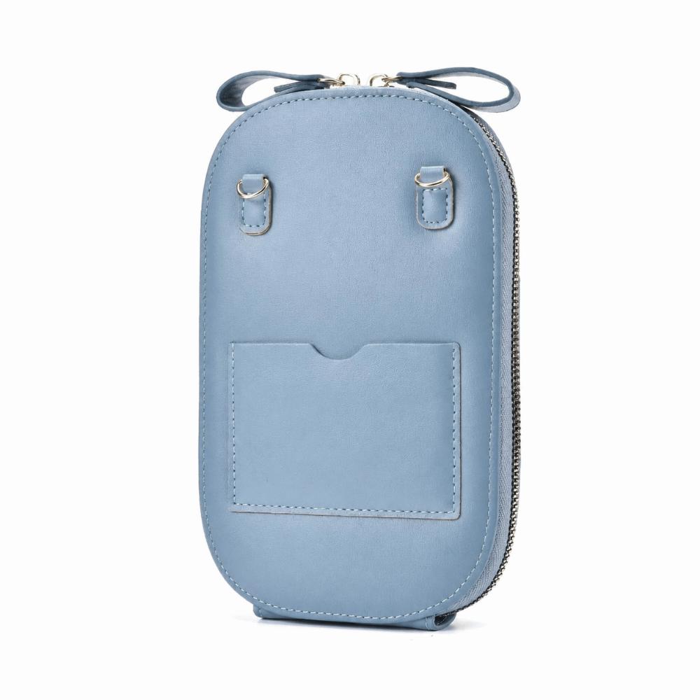 Round Zippered Crossbody Bag Large Capacity Mobile Phone Bag Classic Phone Shoulder Bag Women Girl