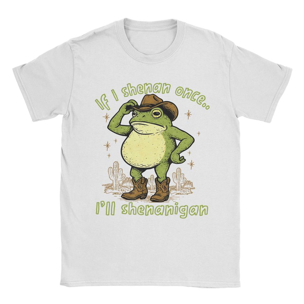 Si je Shenan Une fois Ill Shenanigan T-shirt Plage Hip Hop T-shirts Homme 100% Coton Col Rond Oversize Hauts Manches Courtes