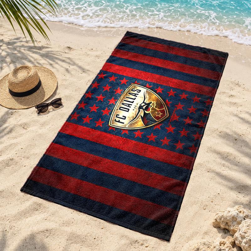 FC Dallas Microfiber Beach Towel Quick Dry Sand Free Lightweight Beach Towels for Travel Swimming Camping