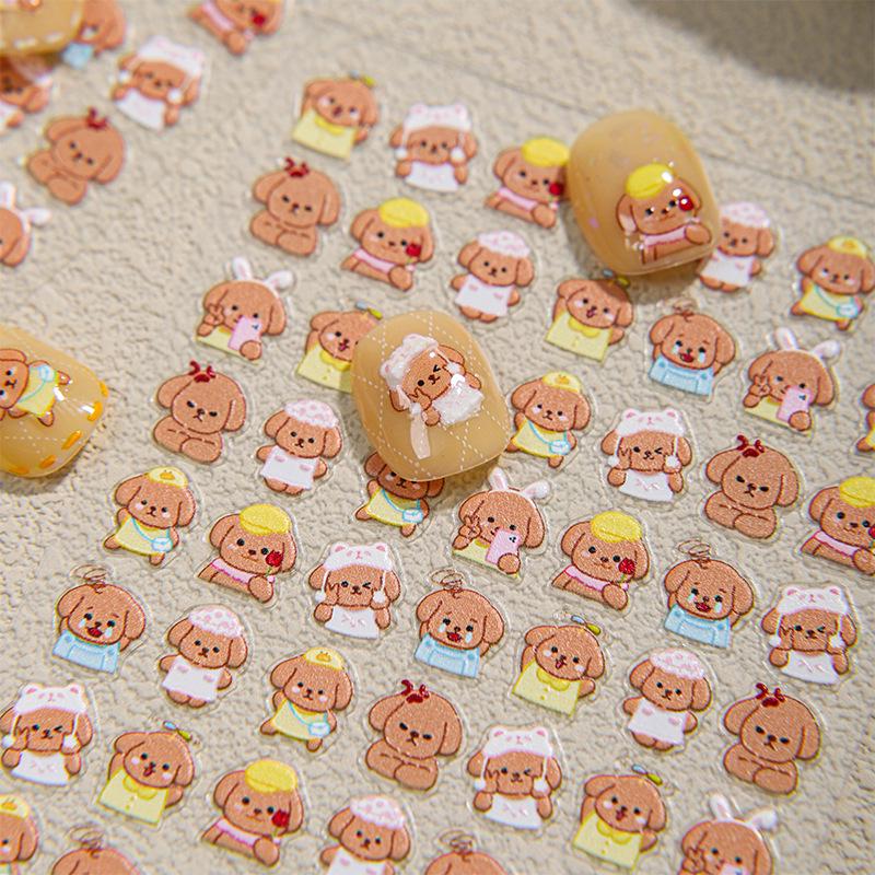 

Sky Hot Emoji Nail & Phone Stickers - Mini Cute Mori Belle Embossed Gugu Box Decorative Stickers