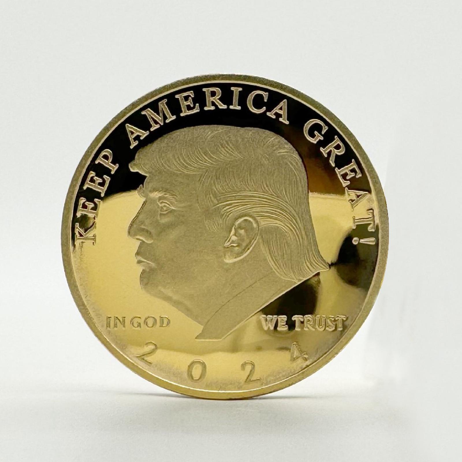 

1 шт. Памятная монета Президента США Трампа Памятная медаль «Трамп 2025» Иностранная монета золотой
