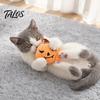 Plush Cat Toys Durable Halloween Pumpkin Catnip Toy for Cats, Bat Ghost Spider Kicker with Long Lasting Bell, Chewing Play Kittens, Stress Relief