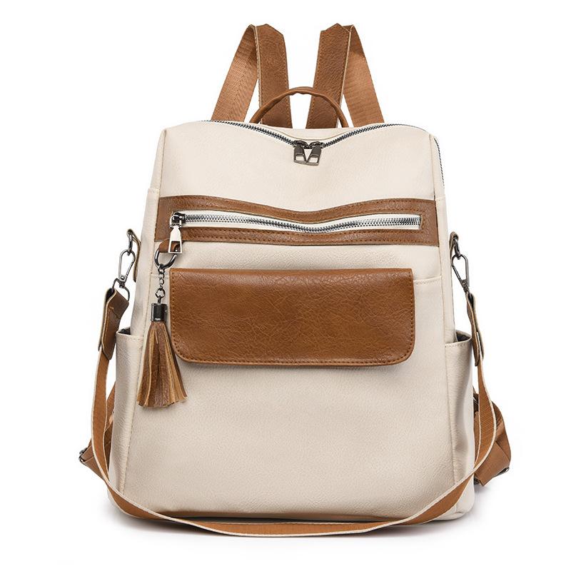 Korean New Fashion Women's Casual Backpack Lightweight Water-resistant Large Capacity Storage Travel Bag