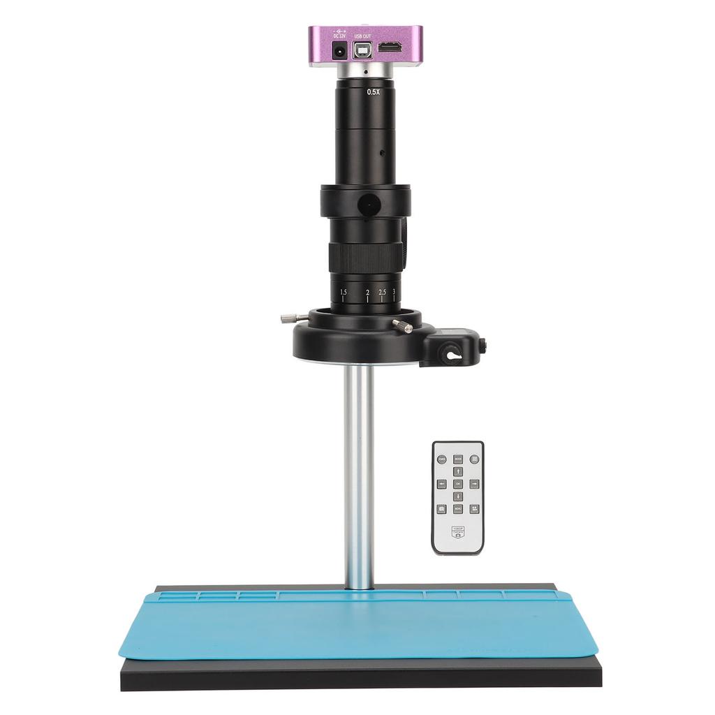 51MP Microscope Camera 180X C Mount Lens 1080P Video Industrial Digital Microscope Camera Kit with LED Light 100‑240V