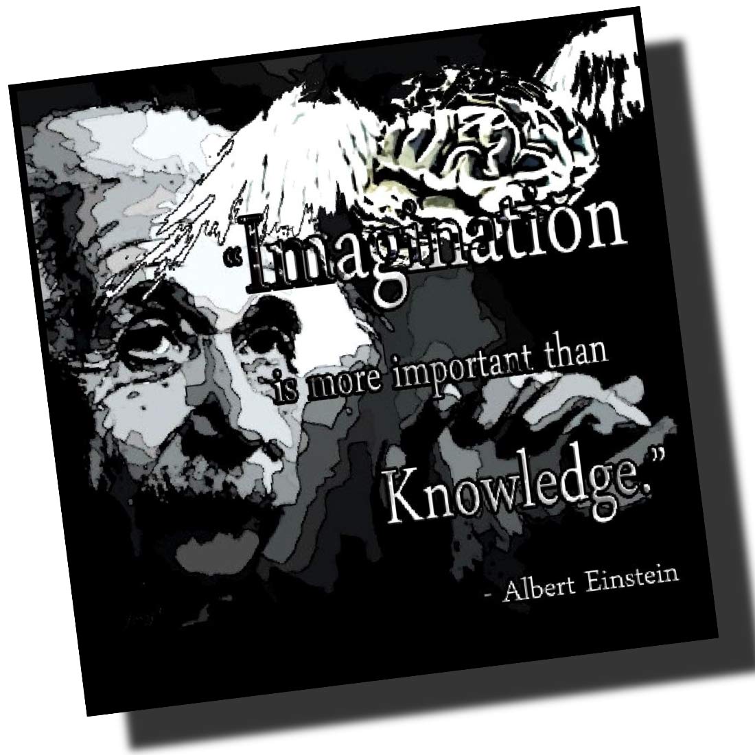 

Albert Einstein Celebrity Graphic Art Panel, Wooden Wall Hanging Poster (26*26cm, Art Panel Only)