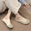 Fashion and casual versatile hollow hole flat-soled sandals breathable soft-soled outer wear Roman shoes 2025 autumn new models