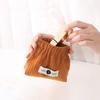Makeup Bag Mini Cosmetic Bag Corduroy Leaf Spring Bag Fashion Lipstick Storage Bag  Change Storage