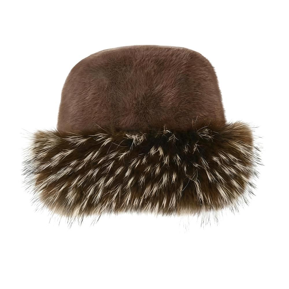 Fashion Headwear Fluffy Fur Winter Hat Thicken Bucket Hat Cold Windproof Fisherman Hat for Women Girls