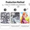 Disney Rapunzel pearl painting handmade diy pearl art painting simple living room hanging painting decoration