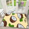 Summer Tropical Fruit Pattern Doormat Non Slip Absorbent Welcome Mat Fruit Design Indoor Outdoor Entrance Floor Rug