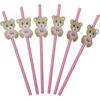 Teddy Bear Party Paper Straws For Cake Decor And Drink Presentation