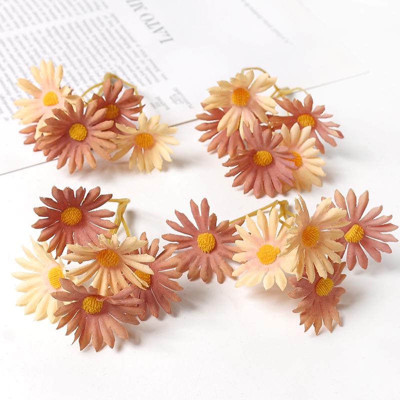 Daisy Silk Flower Bouquet for DIY Headdress, Wreath, Gift Box, or Home Decor
