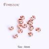 50/100Pcs 18K Gold Plated Crimp Covers,Round Covers Open Crimp End Beads,Stopper Spacer Beads For DIY Jewelry Making Supplies