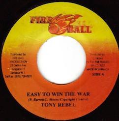 

7inch Record TONY REBEL / MICHAEL FABULOUS - Easy To Win The War / One Psalms A NONE Fire Ball Recor 2002 Jamaica Reggae, Ska & Dub Used