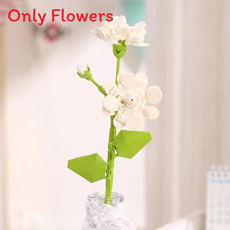 Jasmine Lotus Lily Of Valley Flower Building Blocks Assembling Toy