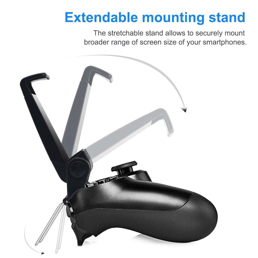 Adjustable PS4 Controller Phone Holder Clip - Universal Game Stand for All Phones