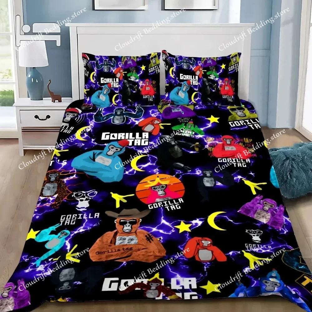 Bettbezug Kissenbezug Bettwäsche Set Cartoon Neuheit Cool Gorilla Tag Erwachsener JungeMädchen Schlafzimmer Dekoration Einzel Doppel Groß Größe026