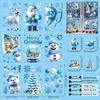 3D Santa Claus & Reindeer Static Clings for Windows - Self-Adhesive Christmas Decorations