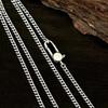 Versatile 925 Sterling Silver Horsewhip Chain Vintage Necklace Pendant Sweater Chain, Long Fashion for Men and Women.