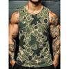 Fashionable Comfortable Sleeveless Striped Geometry Pattern Vest 3D Print Streetwear Tops Loose Casual Sport Breathable Oversized Round Neck Vest