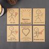 Cartolina di Ringraziamento Regalo in Carta Kraft con Pietra di Cristallo Naturale