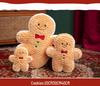 Festive Christmas Tree & Gingerbread Man Plush Cushion, New Year Gift & Wreath