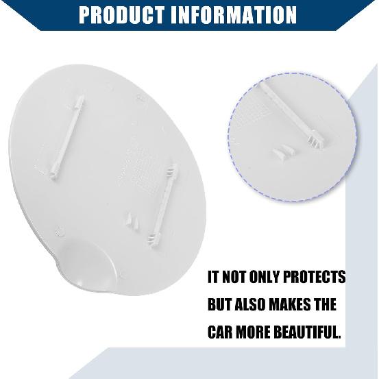 Gas Tank Door Fuel Cap Filler Cover for Ford F-150 2009-2014 / Gas Door Replacement/Outer Durable Plastic / 1Pcs White
