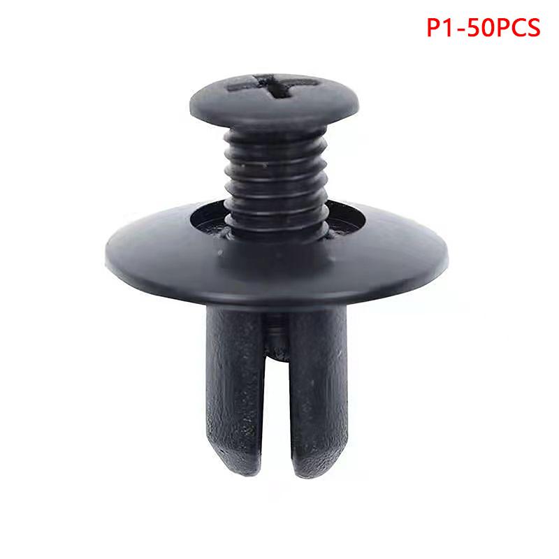 

50/100 шт. 8 мм пластиковые заклепки крепежные винты автомобильный бампер крыло черные заклепки автомобильные крепежные зажимы для TRX680 TRX650