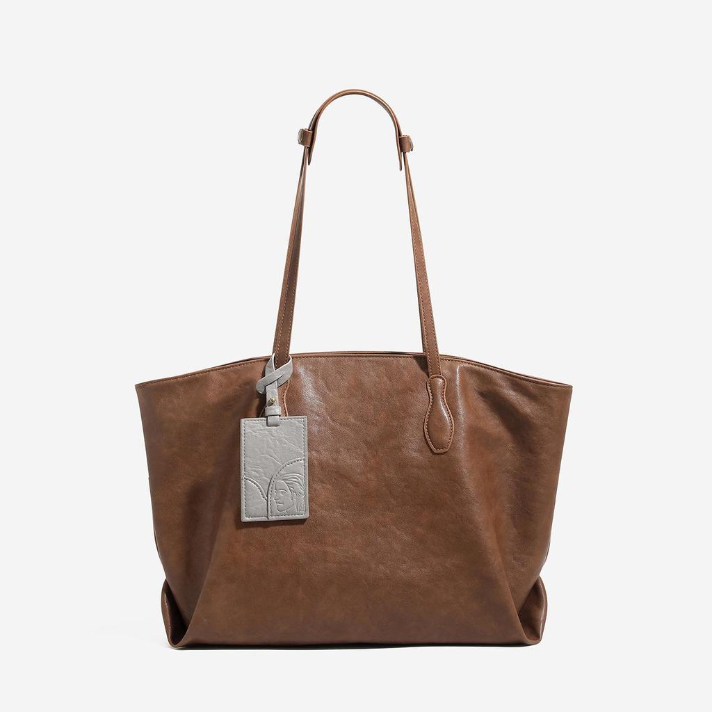 Genuine Leather Women's Tote Bag - Large Capacity, High-Quality, 2025 Commute Shoulder Bag