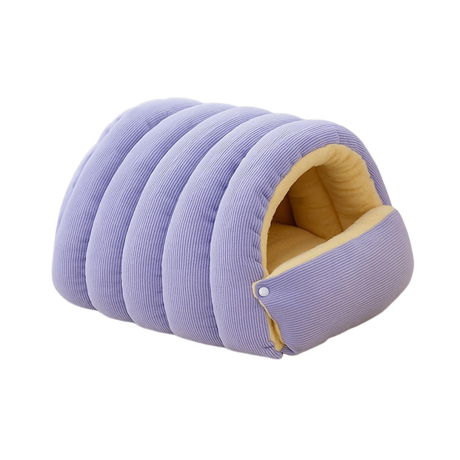 

Winter Thick Pet Bed Detachable Washable Warm Comfort Cat Nest With Added Velvet Baskets Pets Tent For Small Dog Bed Accessories M&As Shown фіолетовий